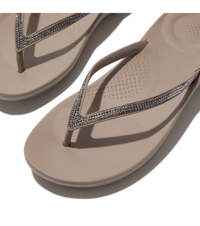 FitFlop Iqushion Ombre Sparkle on taupe  FitFlop DG5-C44, slippers Direct leverbaar uit de webshop