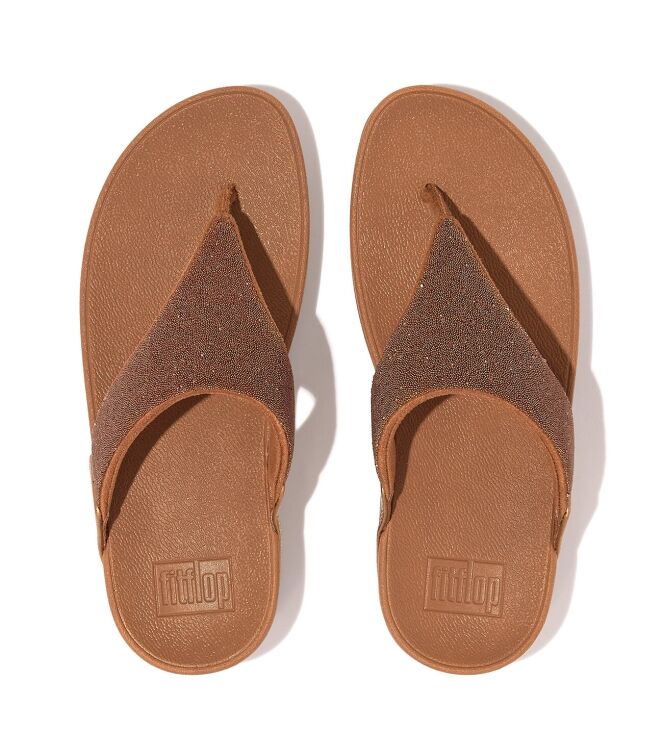 FitFlop Lulu Opul Toe-Post Sandals latte tan  FitFlop GB4-A21, slippers Direct leverbaar uit de webshop