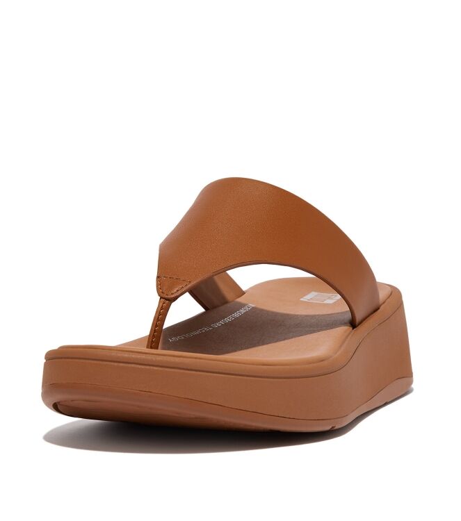 FitFlop F-Mode Flatform light tan FitFlop FW4-592, slippers Direct leverbaar uit de webshop