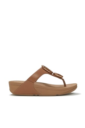 FitFlop Lulu Marbled-Stone Toe-Post deep tan 