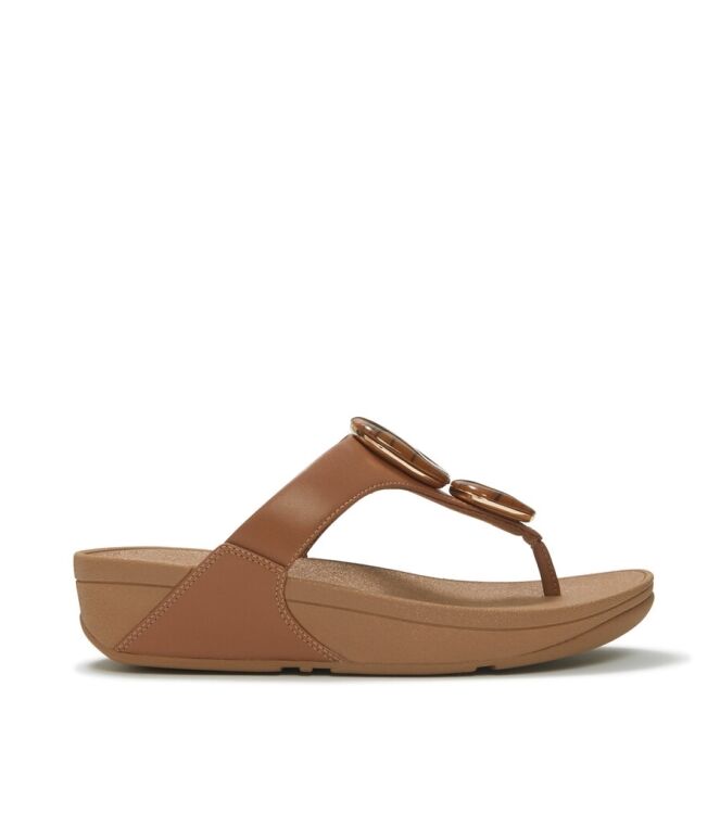 FitFlop Lulu Marbled-Stone Toe-Post deep tan FitFlop A4T-C15, slippers Direct leverbaar uit de webshop
