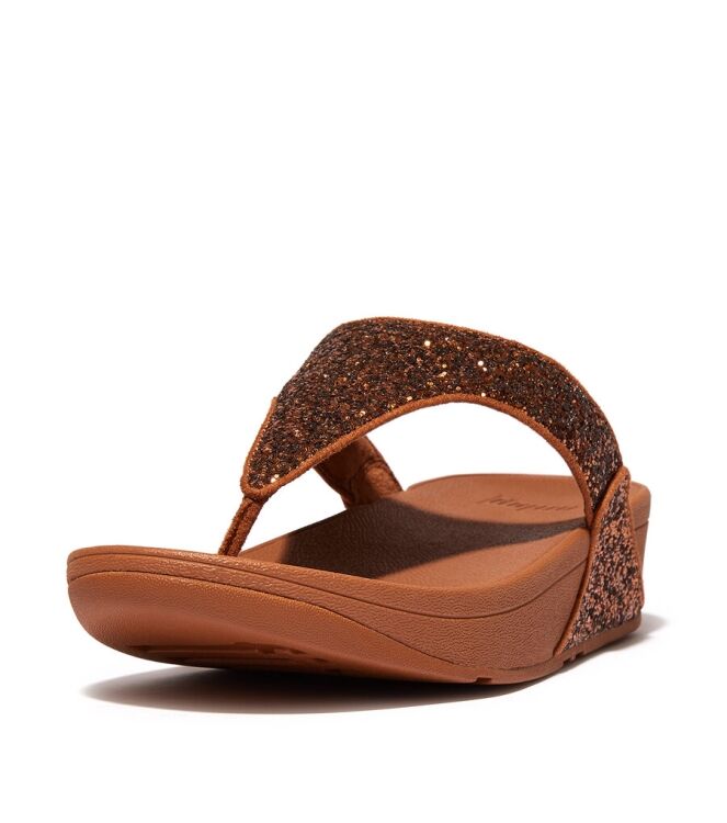 FitFlop Lulu Glitter Toe-Thongs light tan FitFlop X03-592, slippers Direct leverbaar uit de webshop