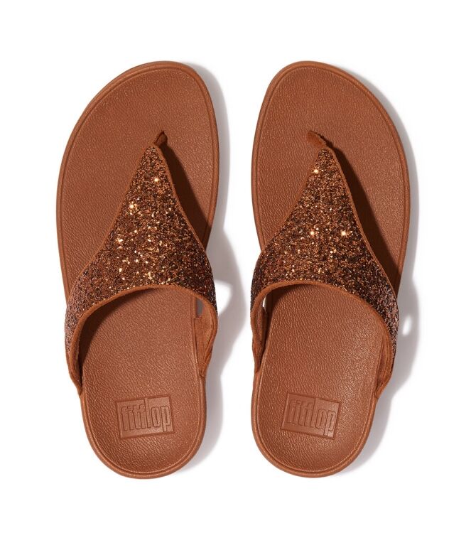 FitFlop Lulu Glitter Toe-Thongs light tan FitFlop X03-592, slippers Direct leverbaar uit de webshop