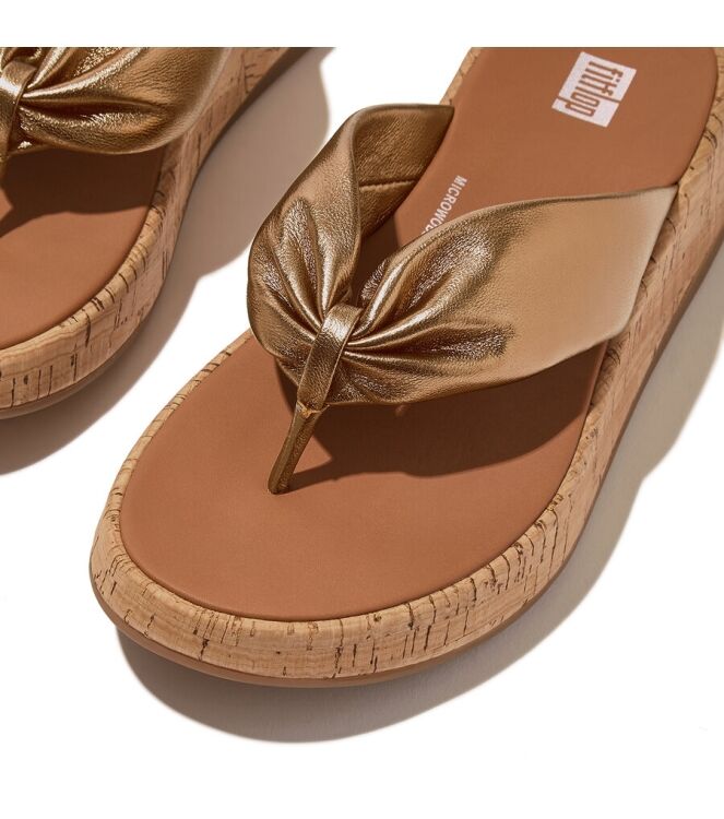 FitFlop F-Mode Twist bronze  FitFlop HN3-012, slippers Direct leverbaar uit de webshop