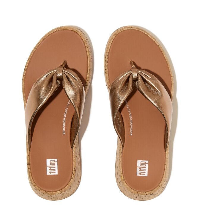 FitFlop F-Mode Twist bronze  FitFlop HN3-012, slippers Direct leverbaar uit de webshop