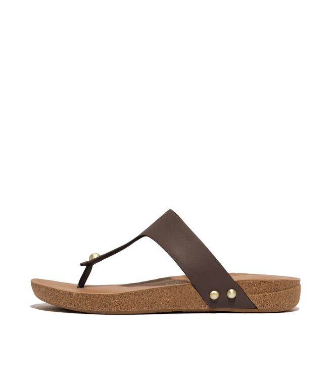 FitFlop Iqushion Toe-Post Sandals chocolate brown  FitFlop HE9-167, slippers Direct leverbaar uit de webshop