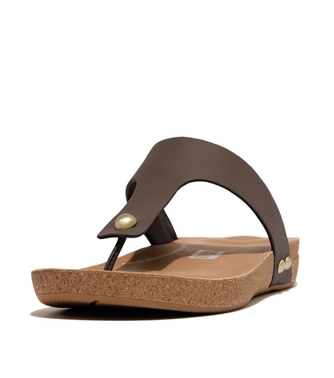 FitFlop Iqushion Toe-Post Sandals chocolate brown  FitFlop HE9-167, slippers Direct leverbaar uit de webshop