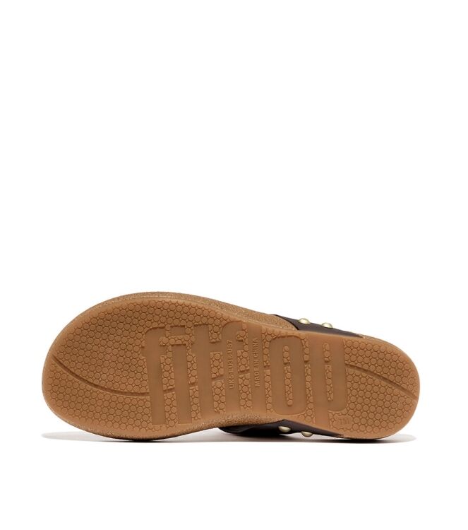 FitFlop Iqushion Toe-Post Sandals chocolate brown  FitFlop HE9-167, slippers Direct leverbaar uit de webshop