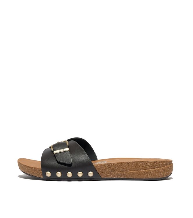 FitFlop Iqushion Adjustable Buckle chocolate brown  FitFlop HF1-167, slippers Direct leverbaar uit de webshop