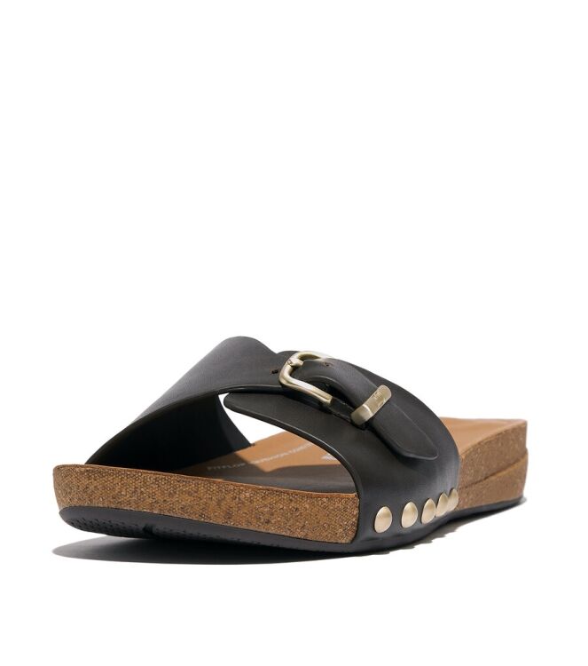 FitFlop Iqushion Adjustable Buckle chocolate brown  FitFlop HF1-167, slippers Direct leverbaar uit de webshop