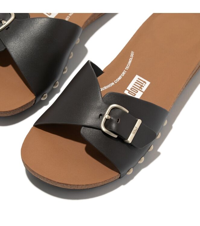 FitFlop Iqushion Adjustable Buckle chocolate brown  FitFlop HF1-167, slippers Direct leverbaar uit de webshop