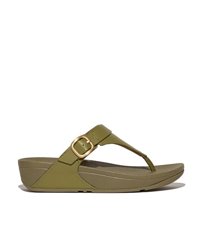 FitFlop Lulu Adjustable Toe Post camo green  FitFlop ES8-C14, slippers Direct leverbaar uit de webshop