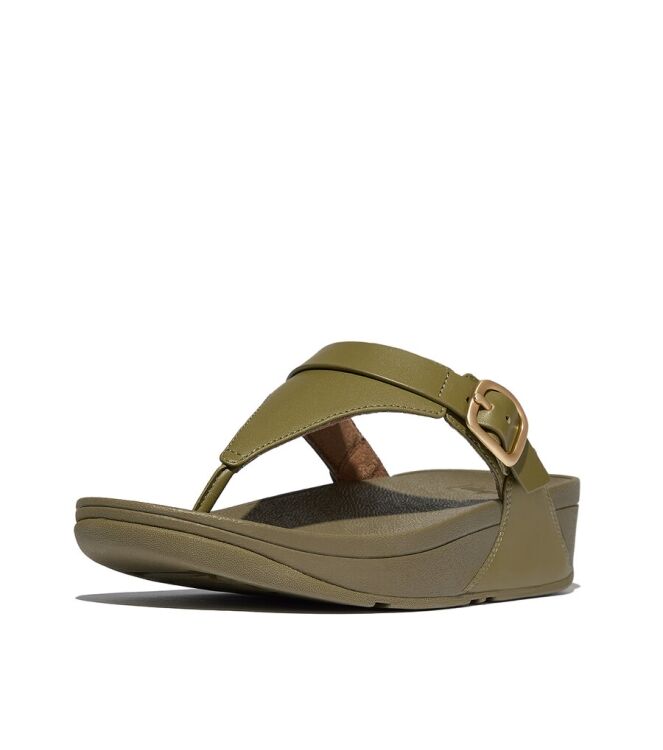 FitFlop Lulu Adjustable Toe Post camo green  FitFlop ES8-C14, slippers Direct leverbaar uit de webshop