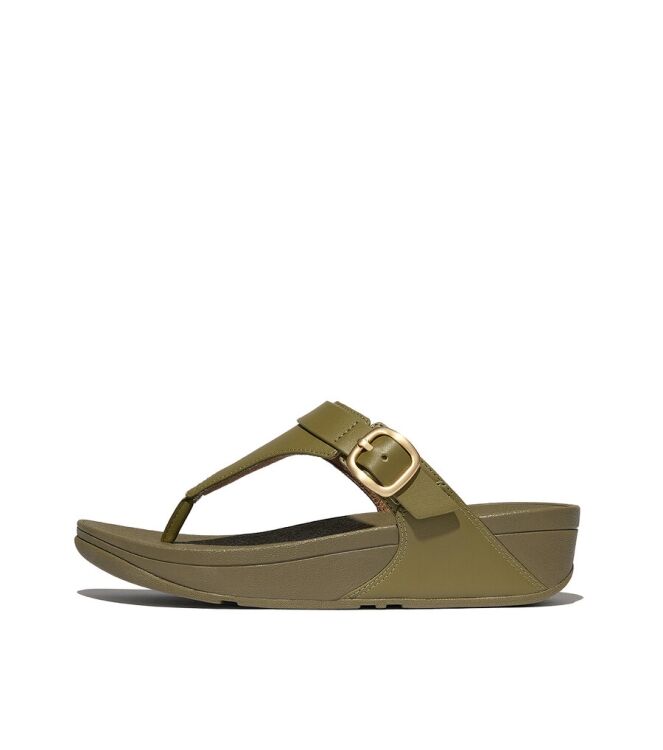 FitFlop Lulu Adjustable Toe Post camo green  FitFlop ES8-C14, slippers Direct leverbaar uit de webshop