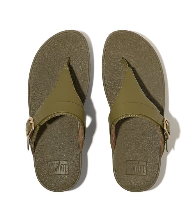 FitFlop Lulu Adjustable Toe Post camo green  FitFlop ES8-C14, slippers Direct leverbaar uit de webshop
