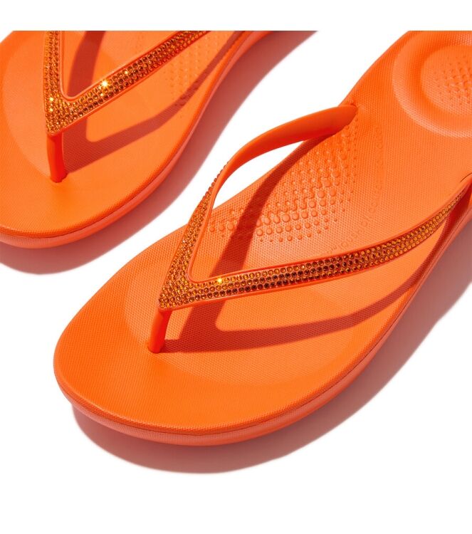 FitFlop Iqushion Sparkle TPU pop orange FitFlop R08-C42, slippers Direct leverbaar uit de webshop