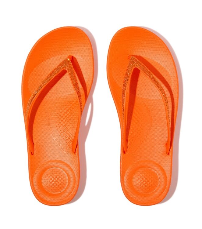 FitFlop Iqushion Sparkle TPU pop orange FitFlop R08-C42, slippers Direct leverbaar uit de webshop