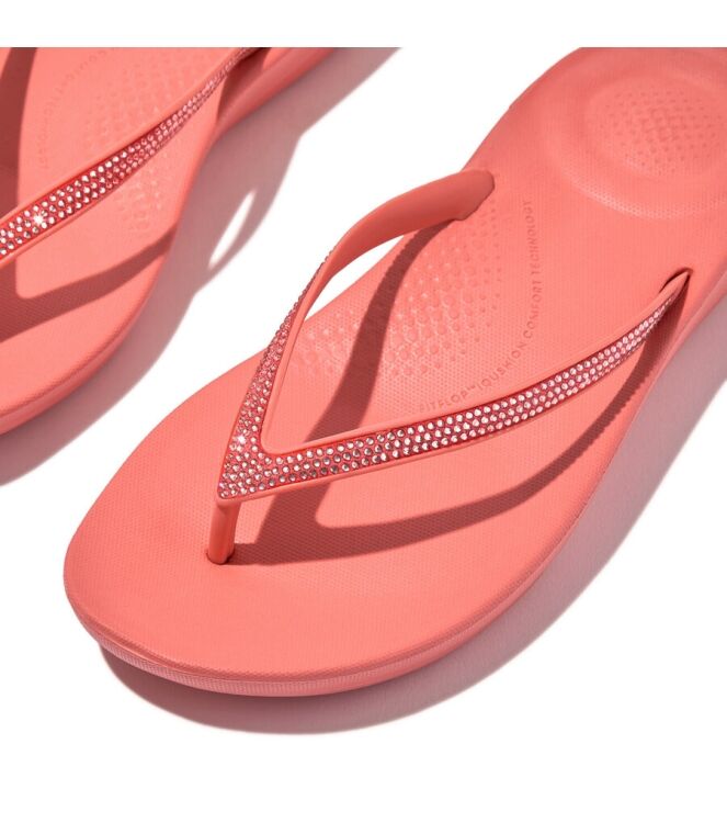 FitFlop Iqushion Sparkle TPU rosy coral FitFlop R08-B09, slippers Direct leverbaar uit de webshop