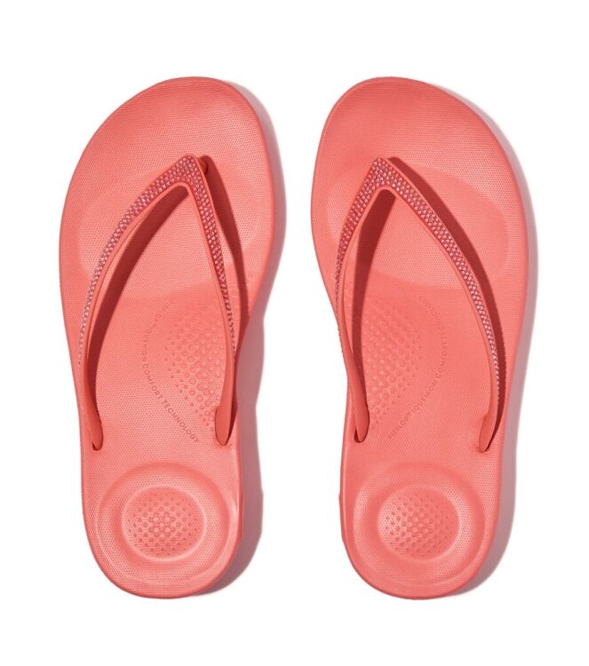 FitFlop Iqushion Sparkle TPU rosy coral FitFlop R08-B09, slippers Direct leverbaar uit de webshop
