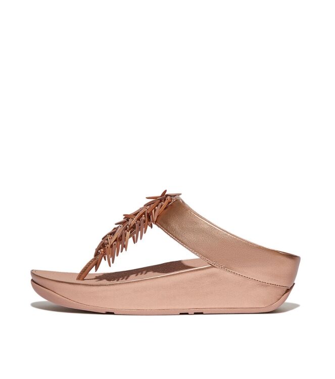 FitFlop Rumba Beaded Metallic rose gold  FitFlop HI7-323, slippers Direct leverbaar uit de webshop