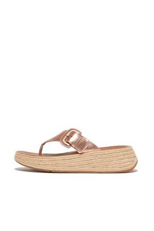 FitFlop F-Mode Espadrille Adj. Leather Flatform rose gold  FitFlop F-Mode Espadrille Adj. Leather Flatform rose gold