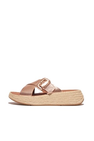 FitFlop F-Mode Espadrille Buckle M/Leather Flatform rose gold  FitFlop F-Mode Espadrille Buckle M/Leather Flatform rose gold