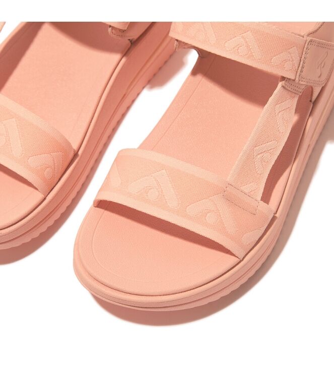 FitFlop FitFlop Surff Sandal - Woven Device peach parfait FitFlop HL6-A89, slippers Direct leverbaar uit de webshop