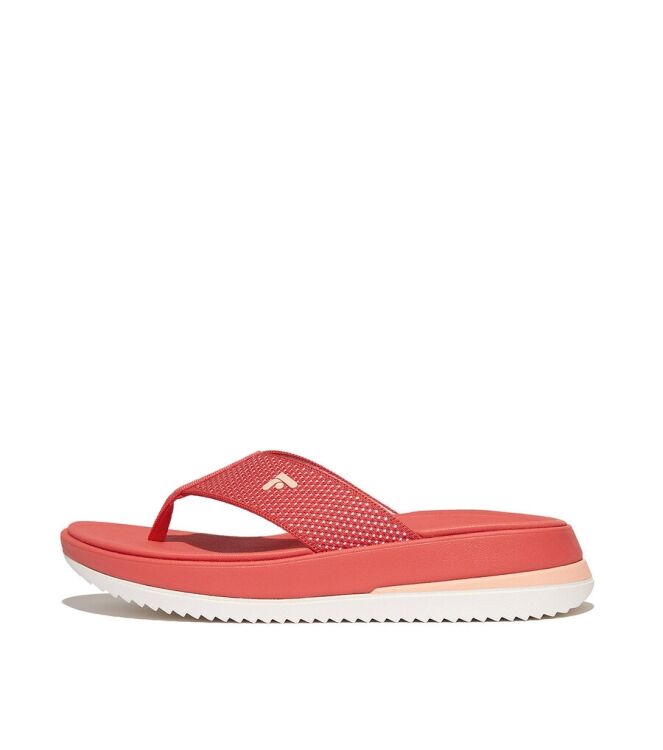 FitFlop Surff two tone webbing Rosy coral  FitFlop HJ8-B09, slippers Direct leverbaar uit de webshop