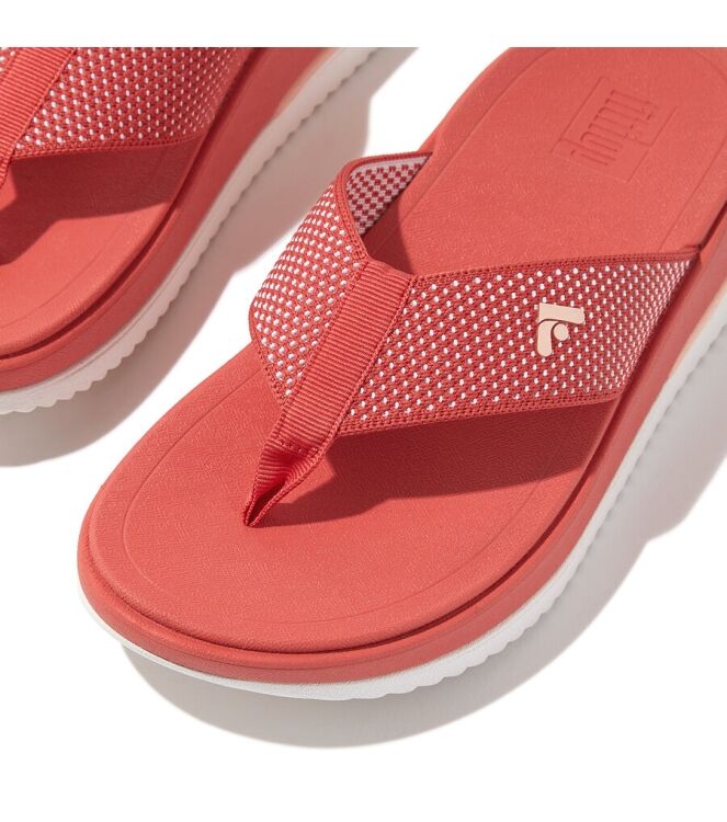 FitFlop Surff two tone webbing Rosy coral  FitFlop HJ8-B09, slippers Direct leverbaar uit de webshop
