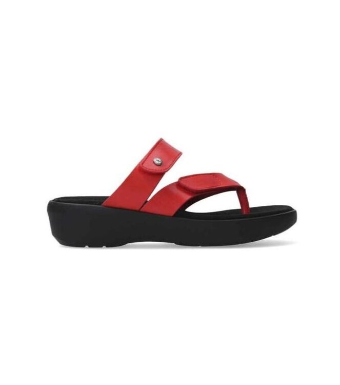 Wolky Hobie - vegan biocare rood  Wolky 0020202-500, slippers Direct leverbaar uit de webshop