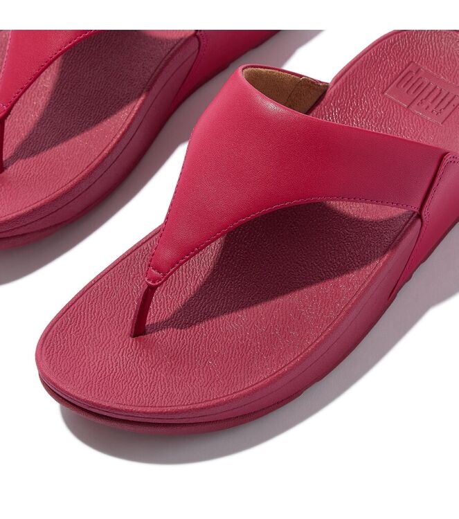 FitFlop Lulu Leather Toepost redberry FitFlop I88-C32, slippers Direct leverbaar uit de webshop