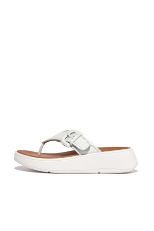 FitFlop F-Mode Buckle Canvas Flatform Toe-Post seafoam blue  FitFlop F-Mode Buckle Canvas Flatform Toe-Post seafoam blue