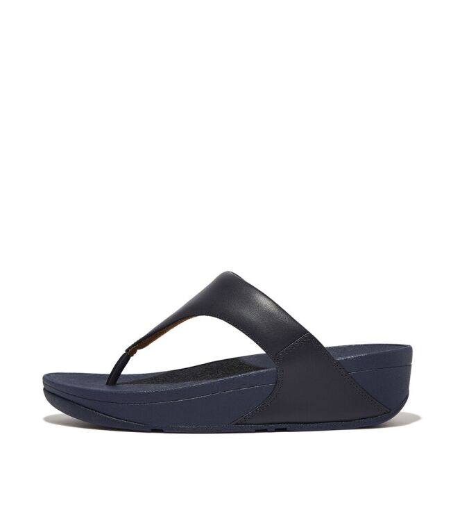 FitFlop Lulu Leather Toepost deepest blue FitFlop I88-A15, slippers Direct leverbaar uit de webshop