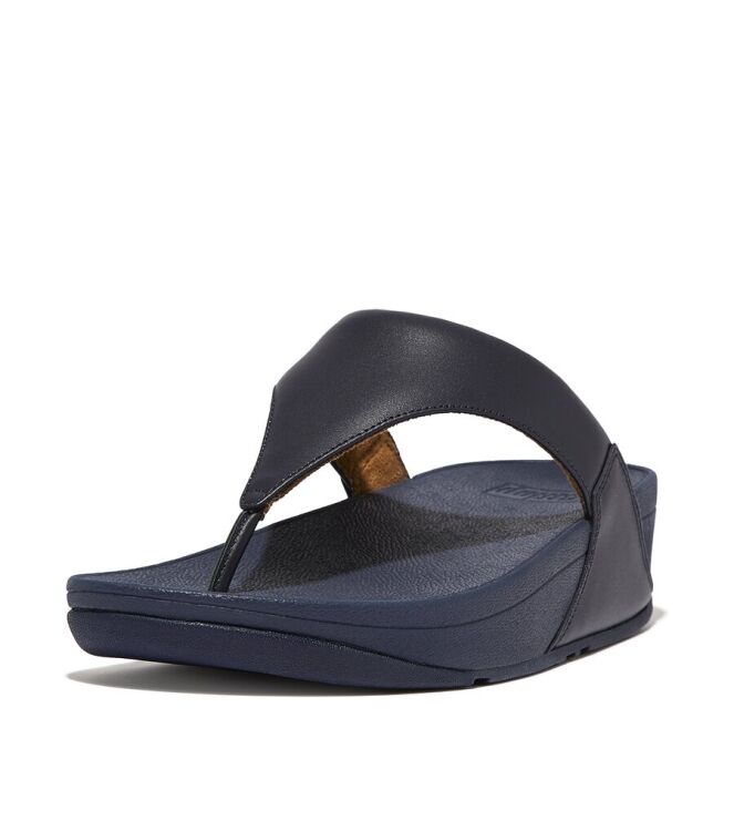 FitFlop Lulu Leather Toepost deepest blue FitFlop I88-A15, slippers Direct leverbaar uit de webshop
