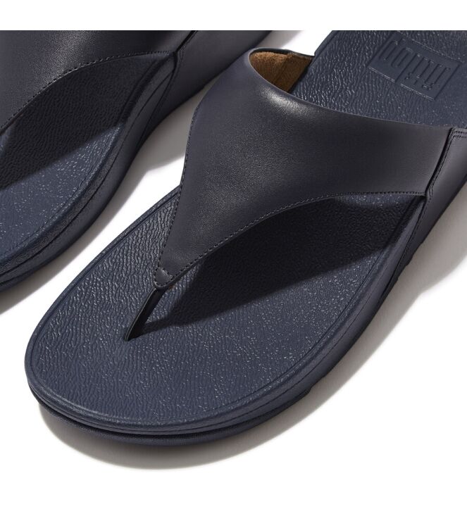FitFlop Lulu Leather Toepost deepest blue FitFlop I88-A15, slippers Direct leverbaar uit de webshop