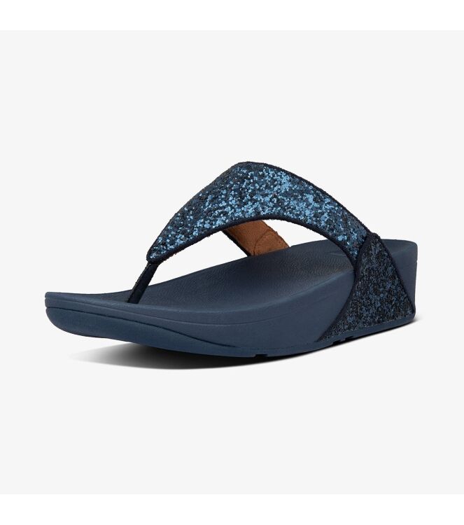 FitFlop Lulu Glitter Toe-Thongs midnight navy FitFlop X03-399, slippers Direct leverbaar uit de webshop