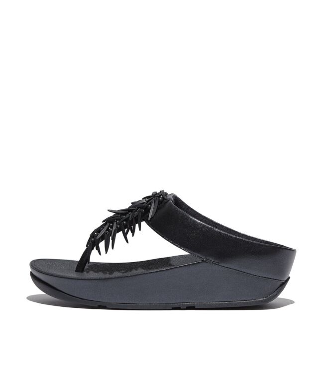 FitFlop Rumba Beaded Metallic metallic navy  FitFlop HI7-593, slippers Direct leverbaar uit de webshop