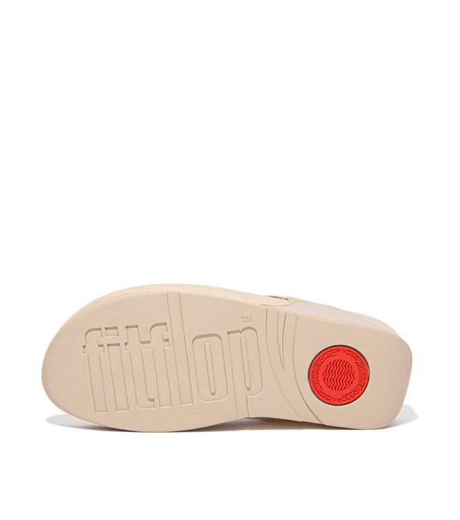 FitFlop Lulu Toe Post Geo Glitz platino FitFlop ET8-675, slippers Direct leverbaar uit de webshop