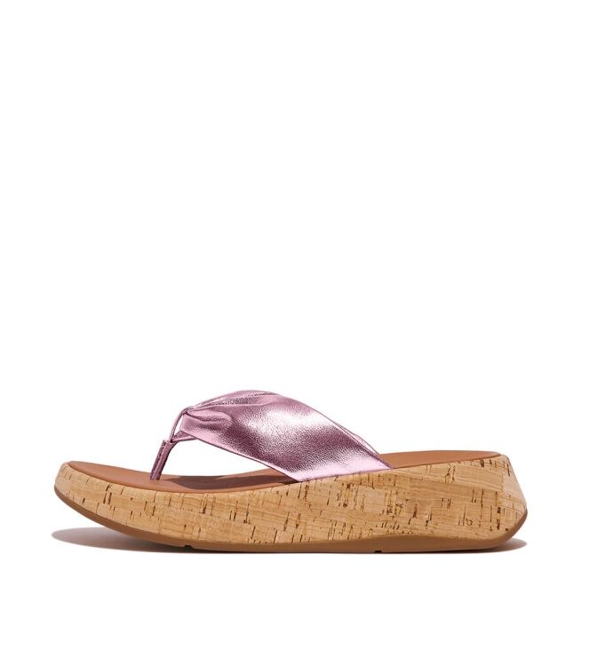 FitFlop F-Mode Twist metallic wild lilac  FitFlop HN3-A98, slippers Direct leverbaar uit de webshop