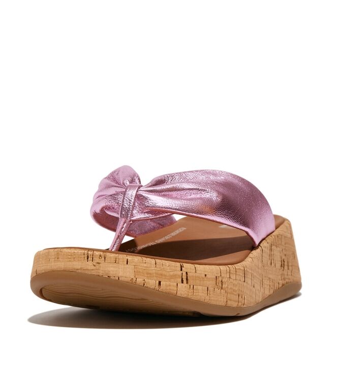 FitFlop F-Mode Twist metallic wild lilac  FitFlop HN3-A98, slippers Direct leverbaar uit de webshop