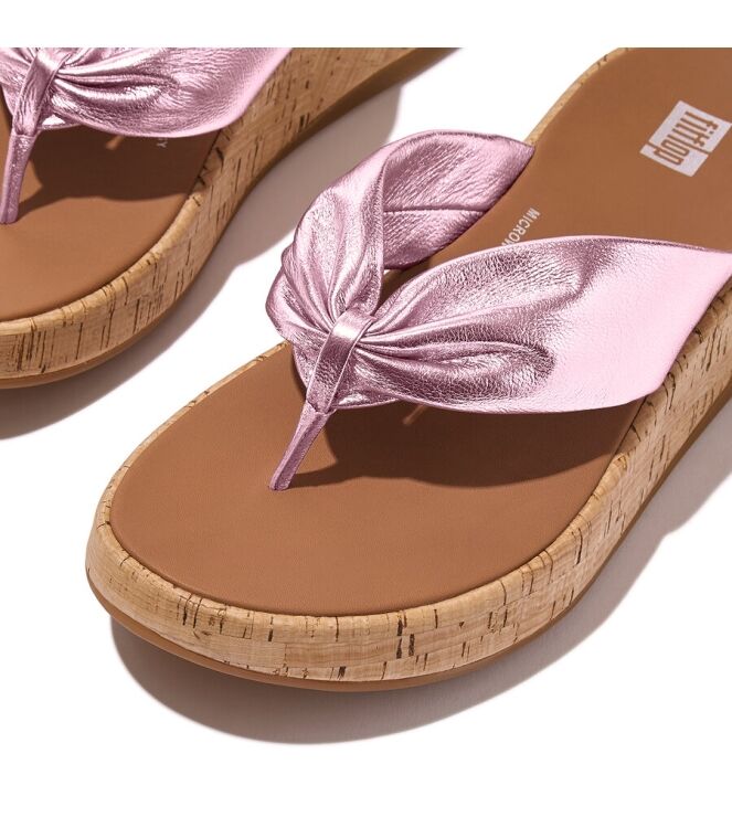 FitFlop F-Mode Twist metallic wild lilac  FitFlop HN3-A98, slippers Direct leverbaar uit de webshop