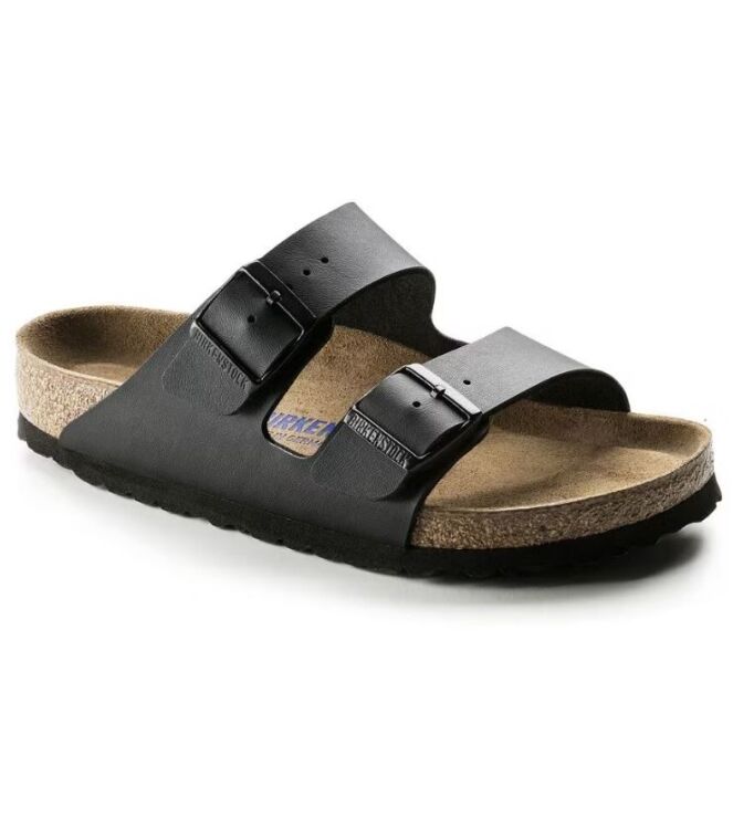Birkenstock Arizona Soft Footbed black  Birkenstock 551251, slippers Direct leverbaar uit de webshop