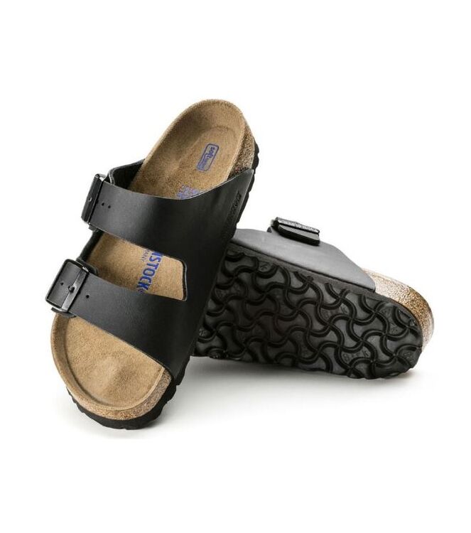 Birkenstock Arizona Soft Footbed black  Birkenstock 551251, slippers Direct leverbaar uit de webshop