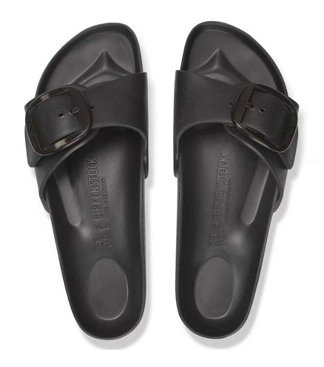Birkenstock Madrid Big Buckle black  Birkenstock 1029635, slippers Direct leverbaar uit de webshop