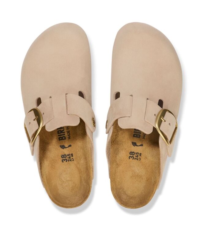 Birkenstock Boston Big Buckle sandcastle  Birkenstock 1028052, slippers Direct leverbaar uit de webshop