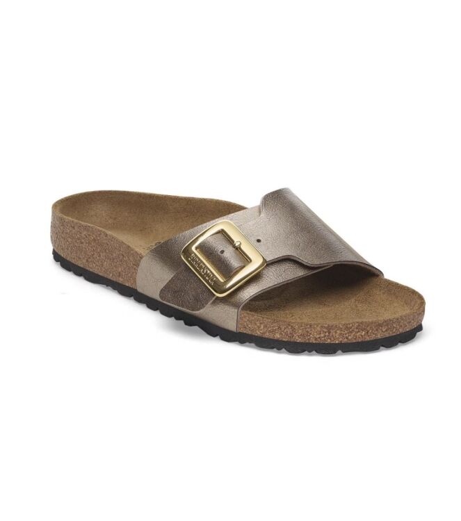 Birkenstock Catalina Cushion Buckle taupe  Birkenstock 1029416, slippers Direct leverbaar uit de webshop