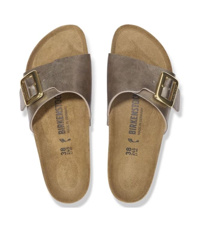 Birkenstock Catalina Cushion Buckle taupe  Birkenstock 1029416, slippers Direct leverbaar uit de webshop