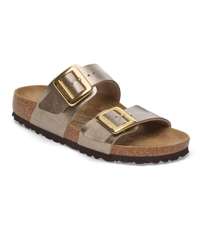 Birkenstock Sydney Cushion Buckle graceful taupe Birkenstock 1029356, slippers Direct leverbaar uit de webshop