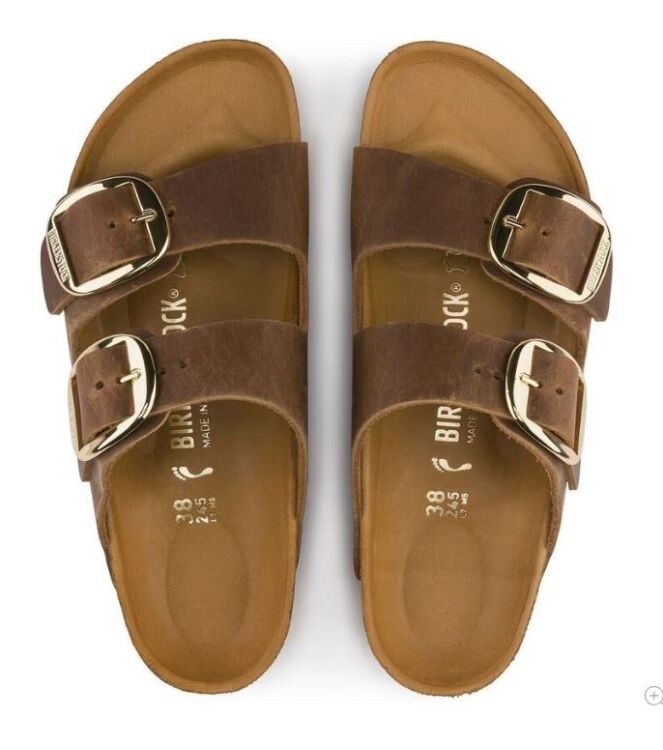 Birkenstock Arizona Big Buckle cognac Birkenstock 1011073, slippers Direct leverbaar uit de webshop