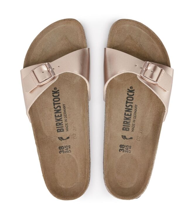 Birkenstock Madrid metallic copper  Birkenstock 1023927, slippers Direct leverbaar uit de webshop